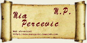 Mia Perčević vizit kartica